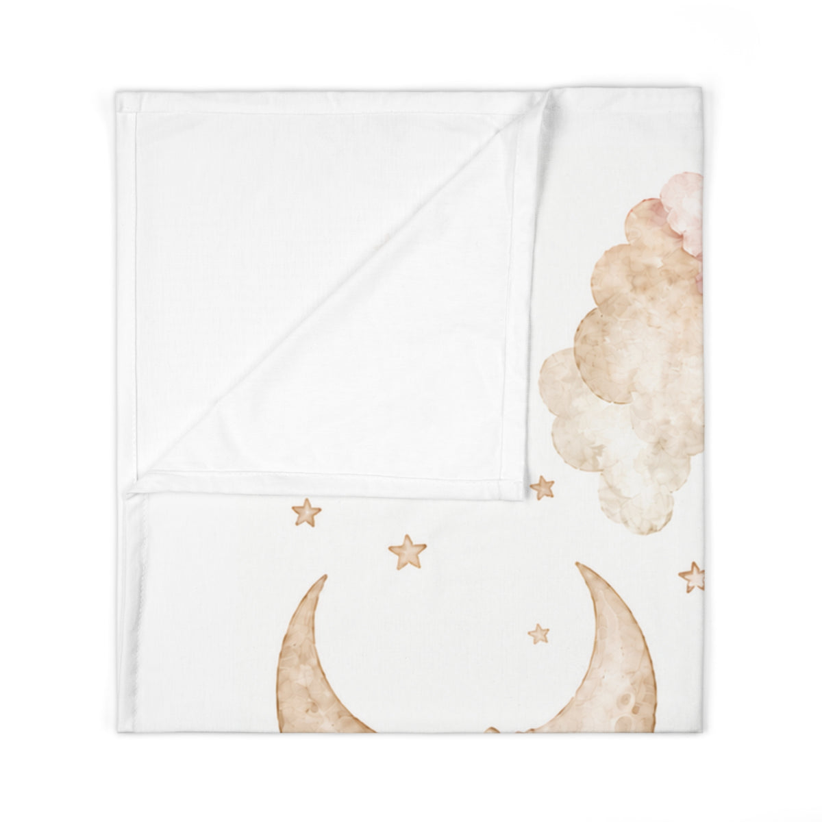 Personalized Birth Stats Keepsake Swaddle Blanket, Custom Baby Name, Moon Bunny Newborn Gift, 30"x40"