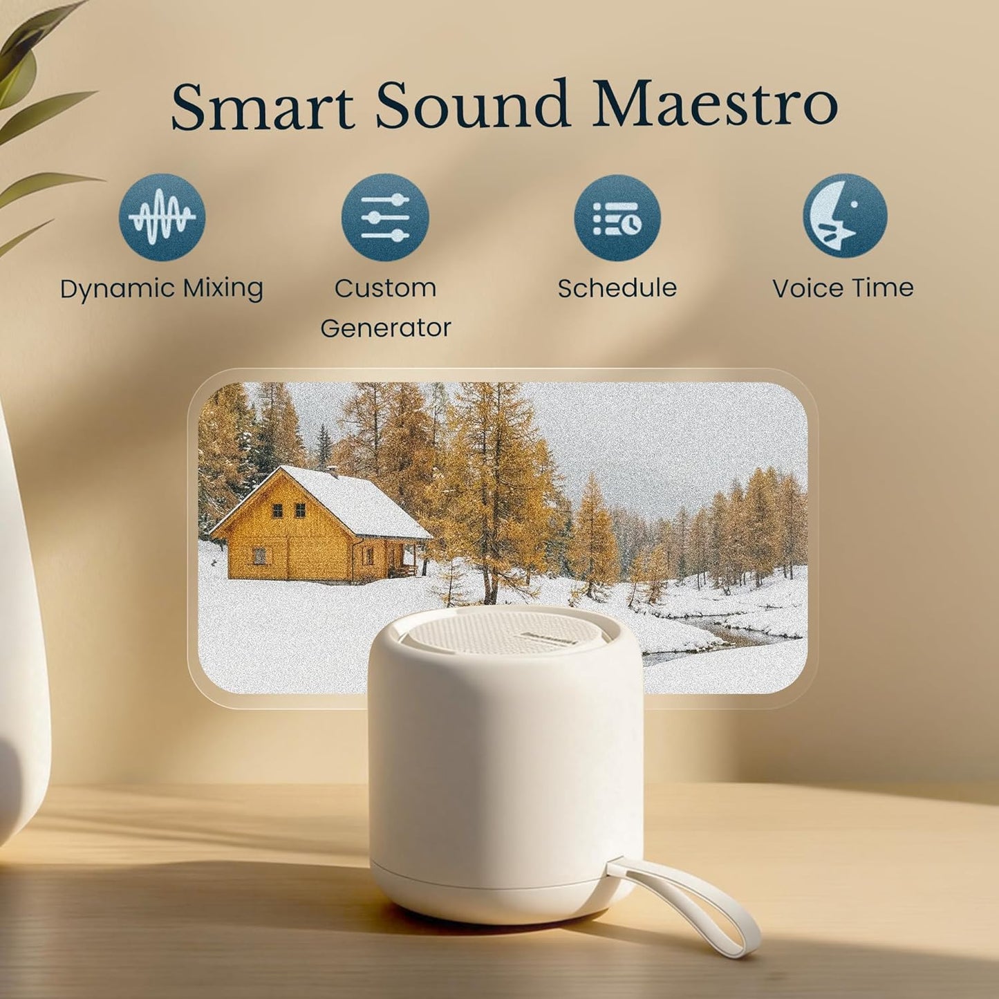 White Noise Machine & Alarm Clock with App Control