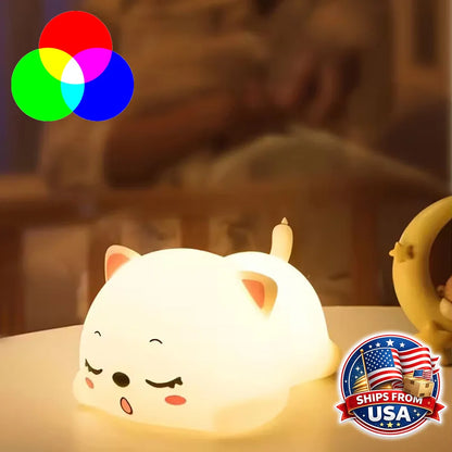 Cute Kids Night Light — Silicone LED Lamp for Baby & Toddler