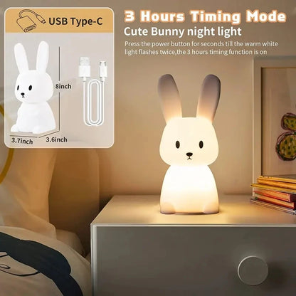 Cute Rabbit Night Light for Kids