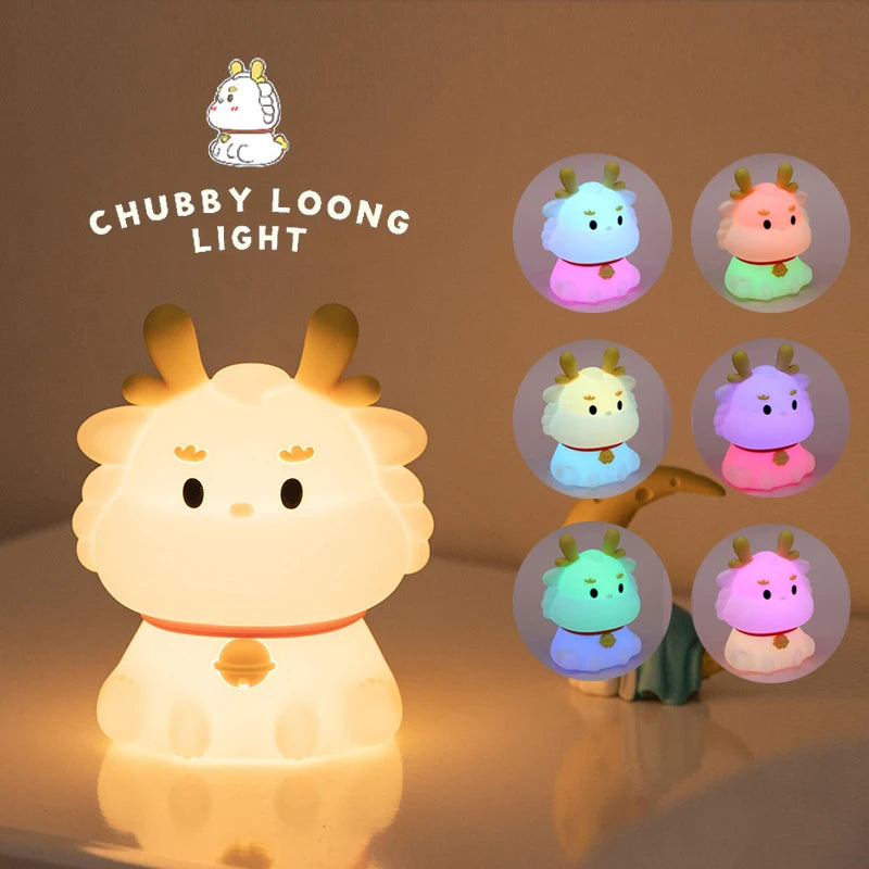 Valentine'S Day Axolotl Silicone Nursery Sleeping Lamp Touch Control Nightlights Gifts USB Rechargeable Table Lamp for Children