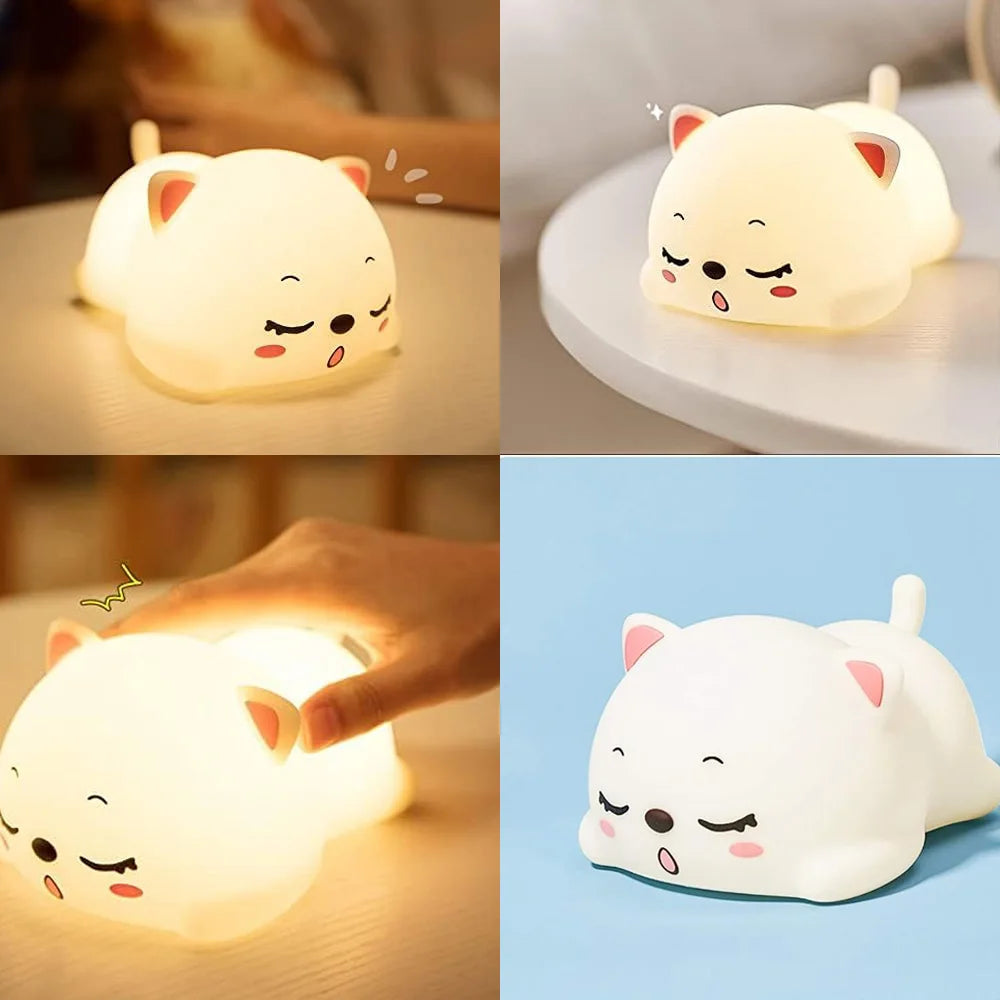 Cute Kids Night Light — Silicone LED Lamp for Baby & Toddler