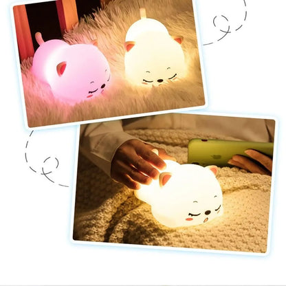 Cute Kids Night Light — Silicone LED Lamp for Baby & Toddler