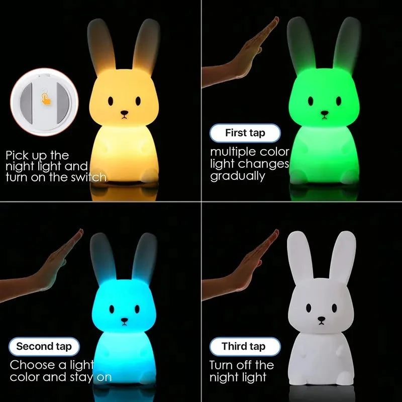 Cute Rabbit Night Light for Kids