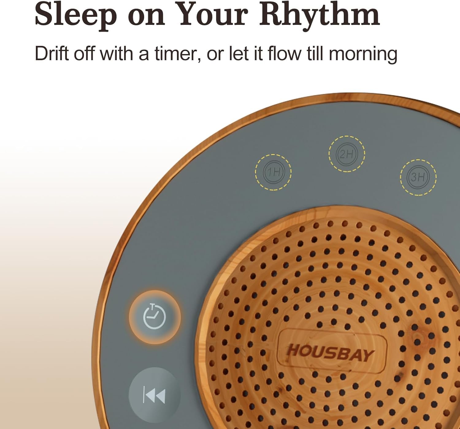 White Noise Machine — Wood Grain Design