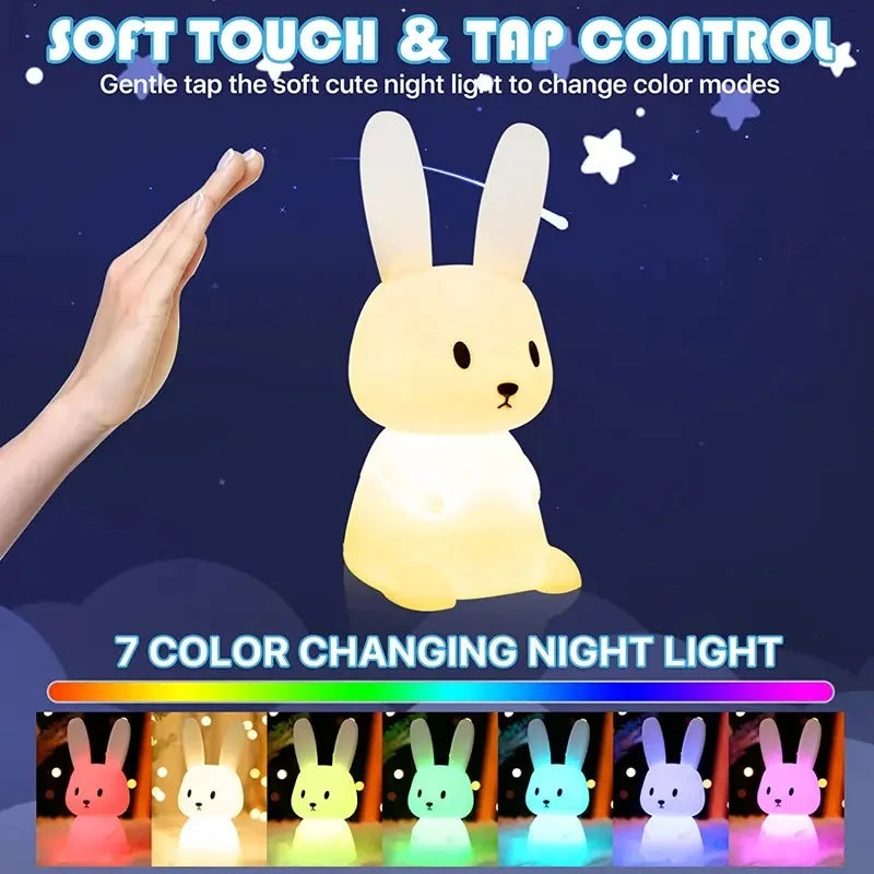 Cute Rabbit Night Light for Kids