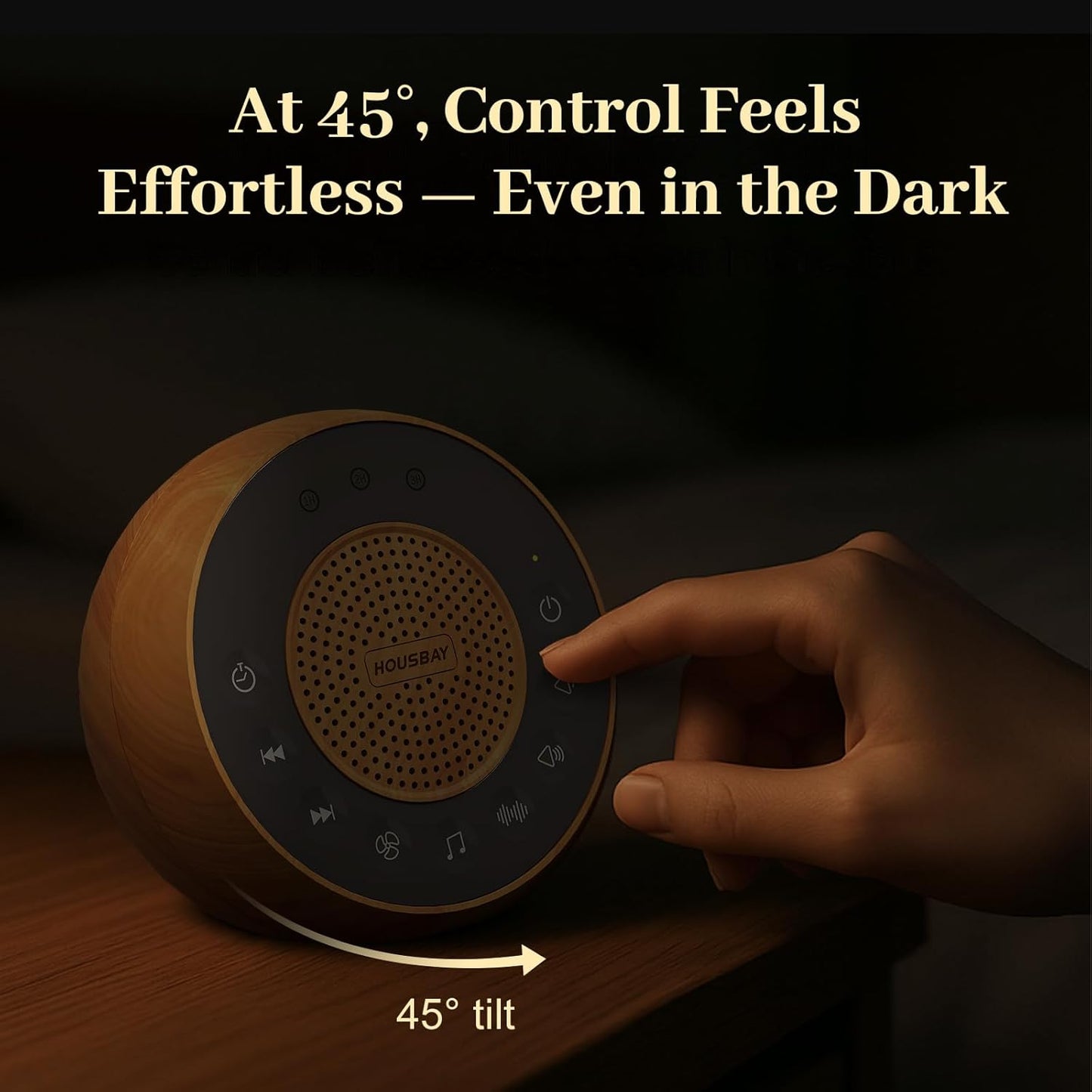 White Noise Machine — Wood Grain Design