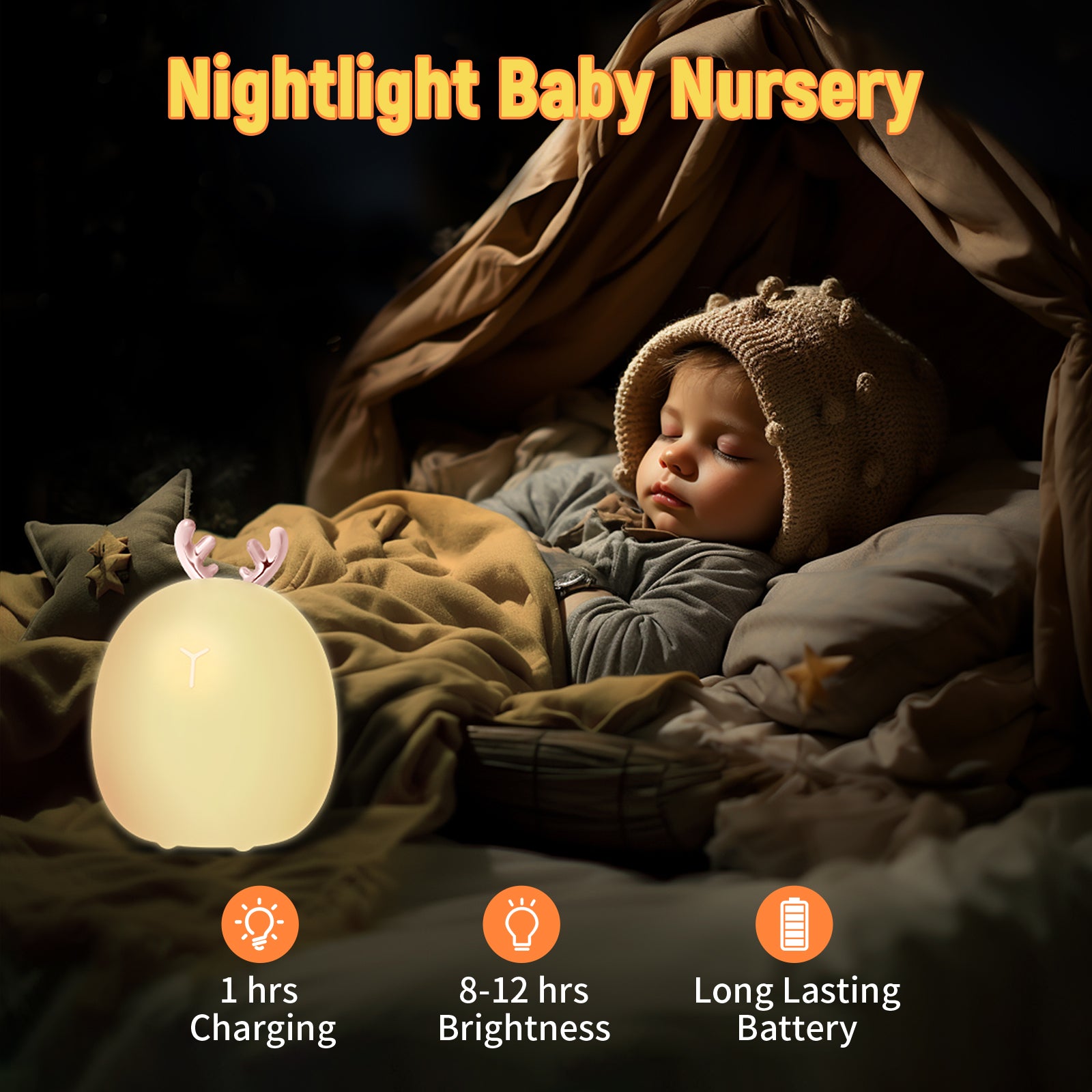 Cute Deer Night Light for Baby
