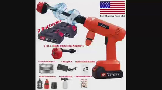 Cordless High-Pressure Washer for Car, Patio & Outdoor Cleaning