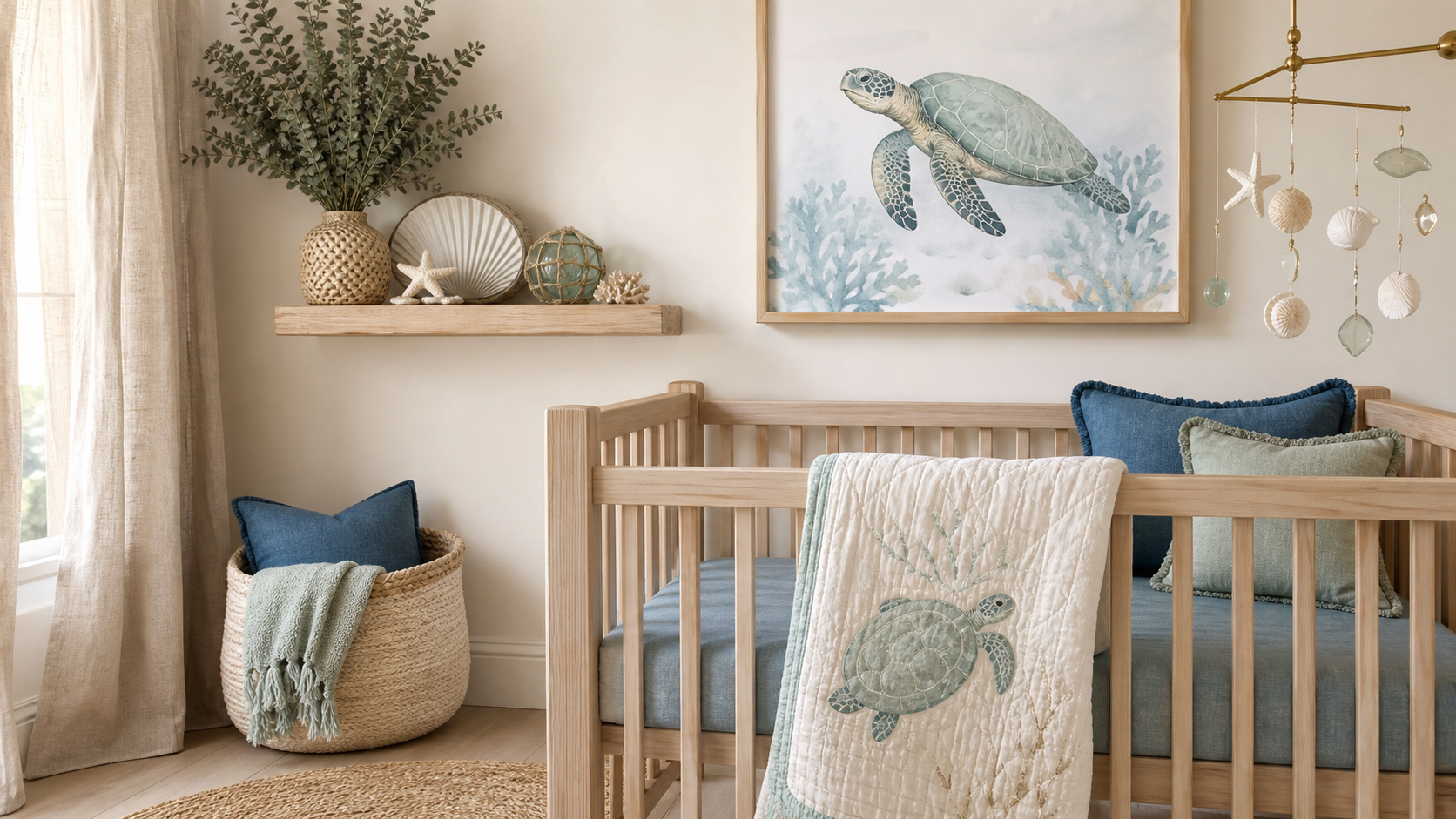 Coastal Nursery Decor Ideas: Sea Turtles, Soft Blues, and Gentle Keepsakes