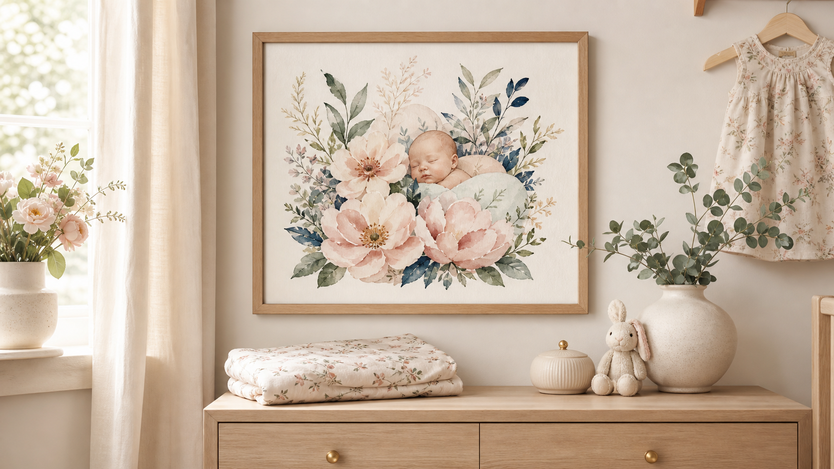 Floral Nursery Wall Art Without the Clutter: A Soft Botanical Guide